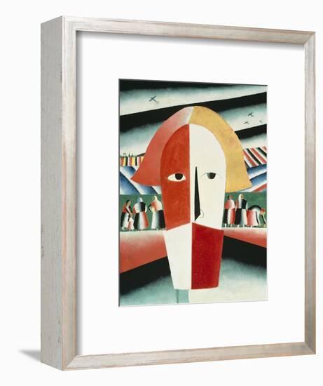 The Head of a Peasant, 1928-30-Kasimir Malevich-Framed Giclee Print