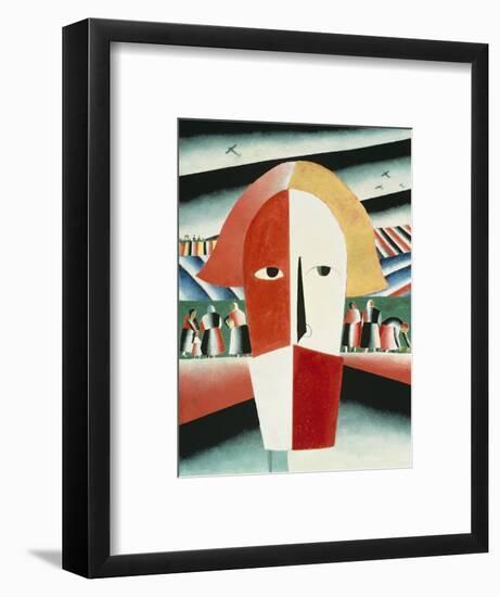 The Head of a Peasant, 1928-30-Kasimir Malevich-Framed Giclee Print