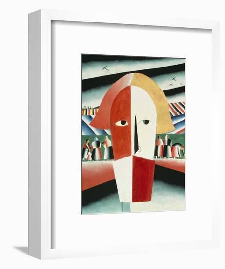 The Head of a Peasant, 1928-30-Kasimir Malevich-Framed Giclee Print