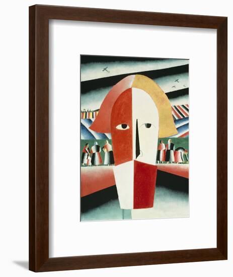 The Head of a Peasant, 1928-30-Kasimir Malevich-Framed Giclee Print