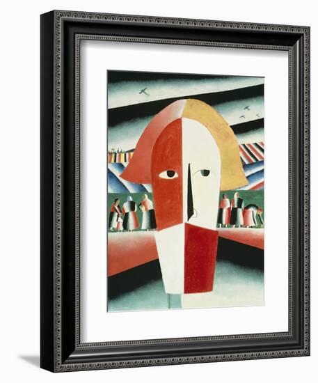 The Head of a Peasant, 1928-30-Kasimir Malevich-Framed Giclee Print