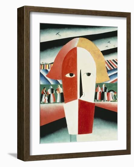 The Head of a Peasant, 1928-30-Kasimir Malevich-Framed Giclee Print