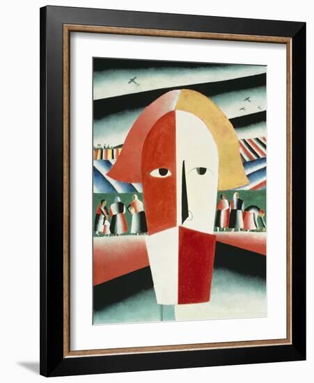 The Head of a Peasant, 1928-30-Kasimir Malevich-Framed Giclee Print