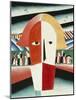 The Head of a Peasant, 1928-30-Kasimir Malevich-Mounted Giclee Print