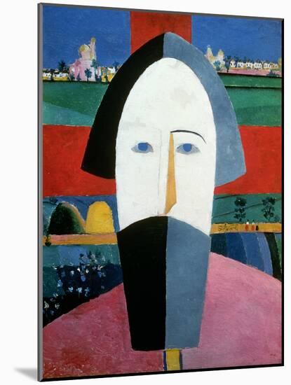 The Head of a Peasant, c.1929-32-Kasimir Malevich-Mounted Giclee Print