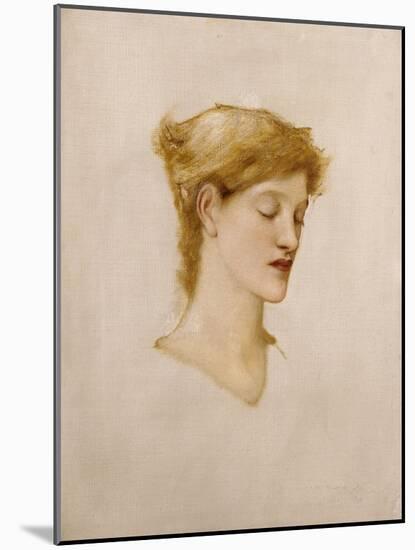 The Head of a Woman-Edward Burne-Jones-Mounted Giclee Print