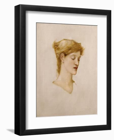 The Head of a Woman-Edward Burne-Jones-Framed Giclee Print