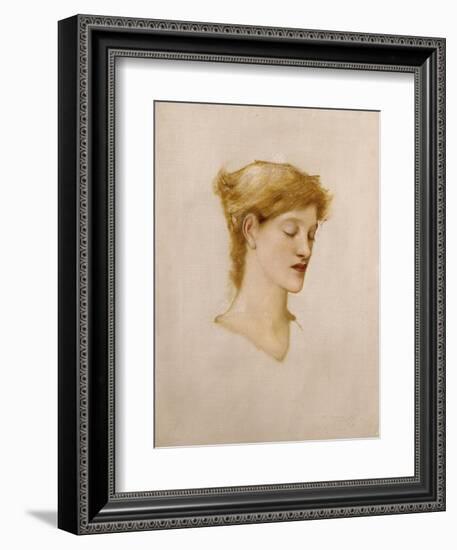 The Head of a Woman-Edward Burne-Jones-Framed Giclee Print