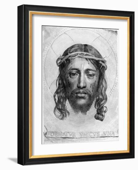 The Head of Christ, 1735-Claude Mellan-Framed Giclee Print