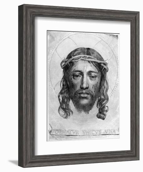 The Head of Christ, 1735-Claude Mellan-Framed Giclee Print