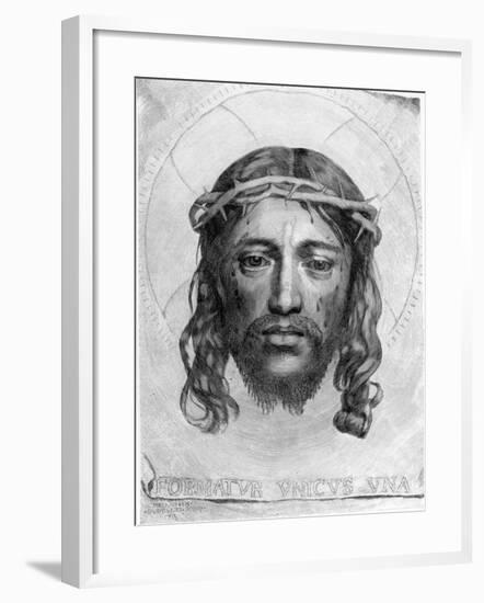 The Head of Christ, 1735-Claude Mellan-Framed Giclee Print