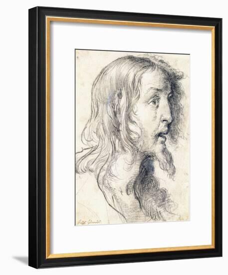 The Head of Christ in Profile to the Right-Bernardo Strozzi-Framed Giclee Print