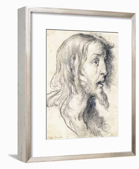 The Head of Christ in Profile to the Right-Bernardo Strozzi-Framed Giclee Print