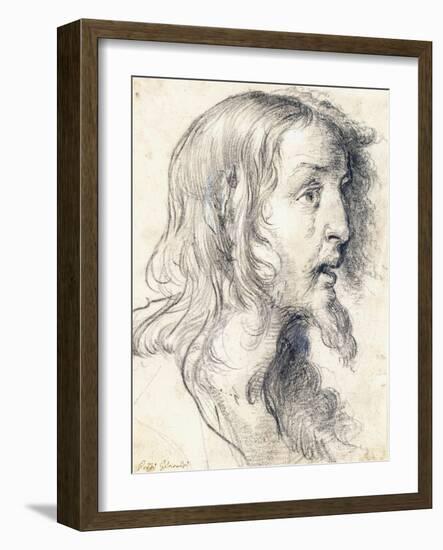 The Head of Christ in Profile to the Right-Bernardo Strozzi-Framed Giclee Print