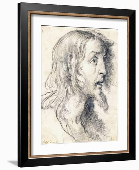 The Head of Christ in Profile to the Right-Bernardo Strozzi-Framed Giclee Print