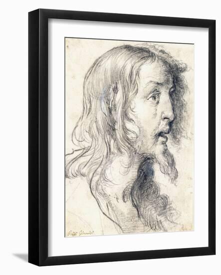 The Head of Christ in Profile to the Right-Bernardo Strozzi-Framed Giclee Print