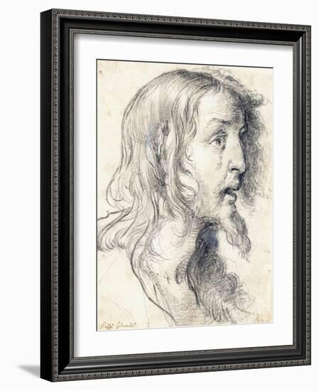 The Head of Christ in Profile to the Right-Bernardo Strozzi-Framed Giclee Print