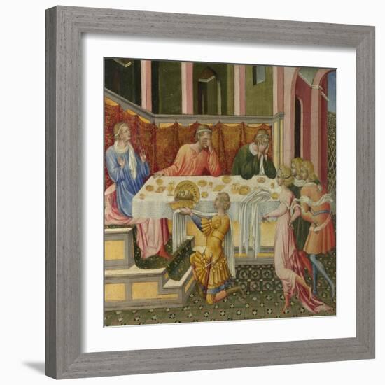 The Head of John the Baptist Brought to Herod (Predella Pane), 1454-Giovanni di Paolo-Framed Giclee Print