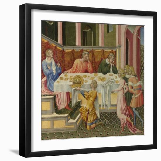 The Head of John the Baptist Brought to Herod (Predella Pane), 1454-Giovanni di Paolo-Framed Giclee Print