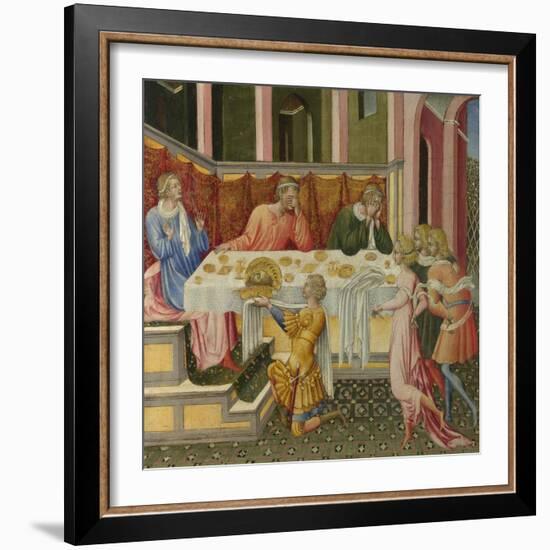 The Head of John the Baptist Brought to Herod (Predella Pane), 1454-Giovanni di Paolo-Framed Giclee Print