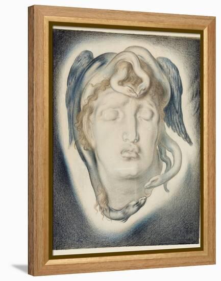 The Head of Medusa, 1884-Simeon Solomon-Framed Premier Image Canvas