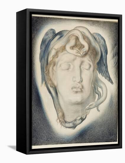 The Head of Medusa, 1884-Simeon Solomon-Framed Premier Image Canvas