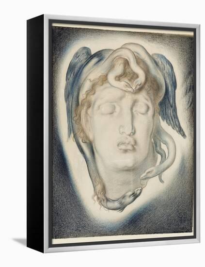 The Head of Medusa, 1884-Simeon Solomon-Framed Premier Image Canvas