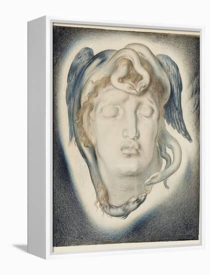 The Head of Medusa, 1884-Simeon Solomon-Framed Premier Image Canvas