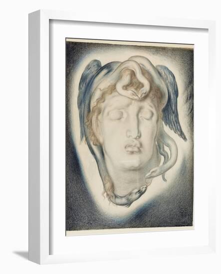 The Head of Medusa, 1884-Simeon Solomon-Framed Giclee Print