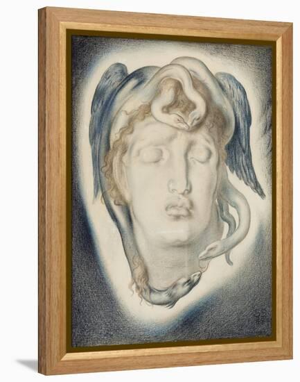 The Head of Medusa, 1884-Simeon Solomon-Framed Premier Image Canvas