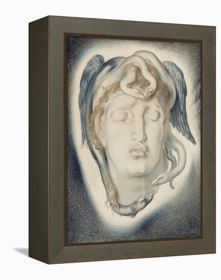 The Head of Medusa, 1884-Simeon Solomon-Framed Premier Image Canvas