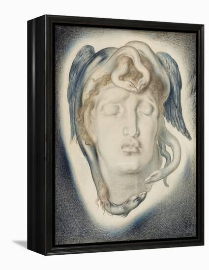 The Head of Medusa, 1884-Simeon Solomon-Framed Premier Image Canvas