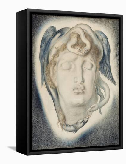 The Head of Medusa, 1884-Simeon Solomon-Framed Premier Image Canvas