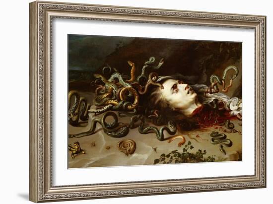 The Head of Medusa, circa 1618-Peter Paul Rubens-Framed Giclee Print