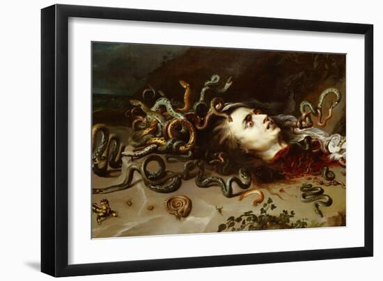 The Head of Medusa, circa 1618-Peter Paul Rubens-Framed Giclee Print