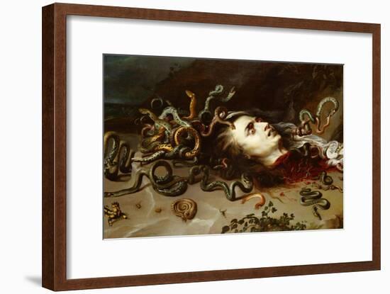 The Head of Medusa, circa 1618-Peter Paul Rubens-Framed Giclee Print