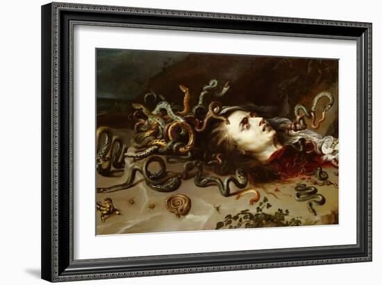 The Head of Medusa, circa 1618-Peter Paul Rubens-Framed Giclee Print