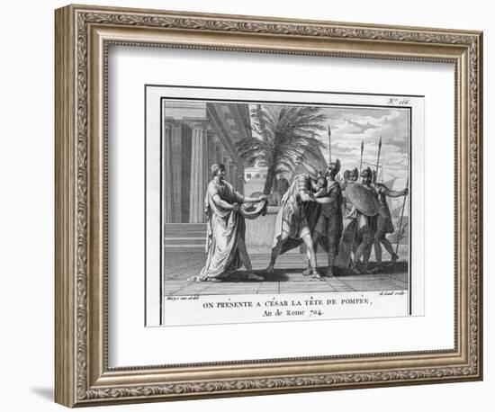 The Head of Pompeius Treacherously Murdered in Egypt is Brought to His Opponent Caesar-Augustyn Mirys-Framed Photographic Print