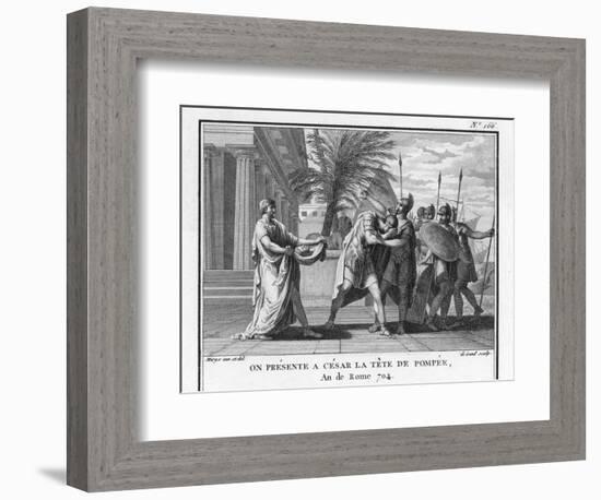 The Head of Pompeius Treacherously Murdered in Egypt is Brought to His Opponent Caesar-Augustyn Mirys-Framed Photographic Print