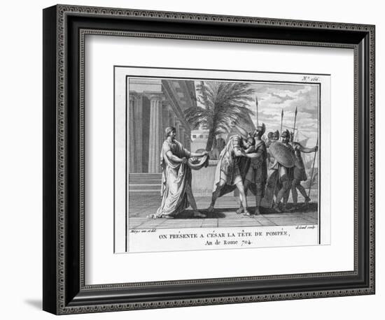 The Head of Pompeius Treacherously Murdered in Egypt is Brought to His Opponent Caesar-Augustyn Mirys-Framed Photographic Print