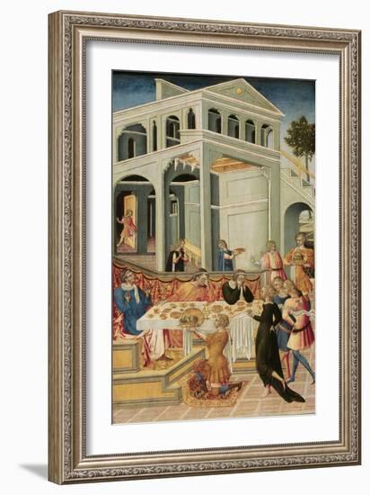 The Head of Saint John the Baptist Brought before Herod, 1455-1460-Giovanni di Paolo-Framed Giclee Print