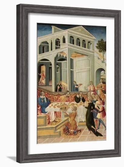 The Head of Saint John the Baptist Brought before Herod, 1455-1460-Giovanni di Paolo-Framed Giclee Print