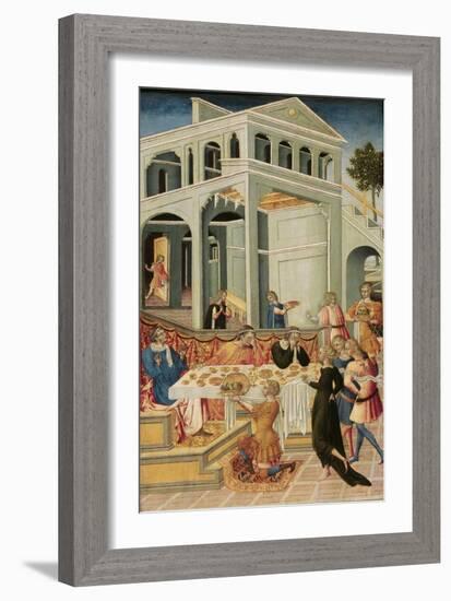 The Head of Saint John the Baptist Brought before Herod, 1455-1460-Giovanni di Paolo-Framed Giclee Print