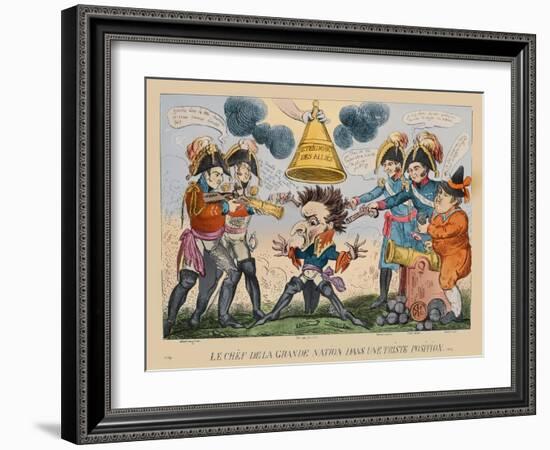 The Head of the Great Nation in a Queer Situation, 1813-George Cruikshank-Framed Giclee Print