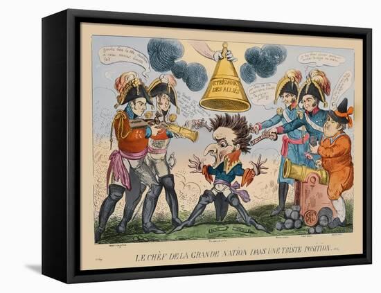 The Head of the Great Nation in a Queer Situation, 1813-George Cruikshank-Framed Premier Image Canvas