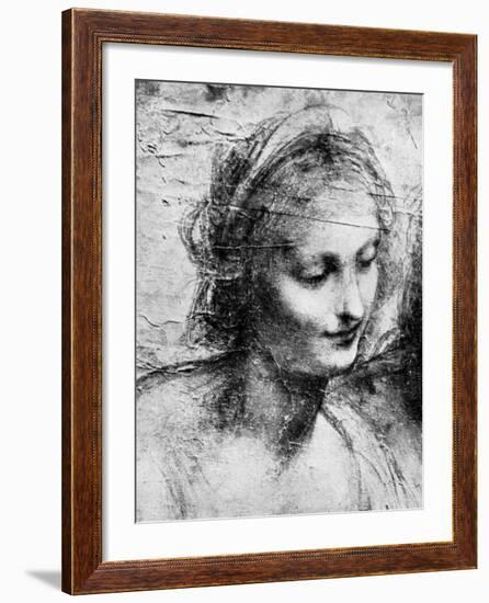 The Head of the Madonna, 15th Century (1930)-Leonardo da Vinci-Framed Giclee Print