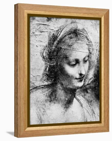 The Head of the Madonna, 15th Century (1930)-Leonardo da Vinci-Framed Premier Image Canvas