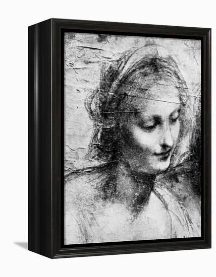 The Head of the Madonna, 15th Century (1930)-Leonardo da Vinci-Framed Premier Image Canvas