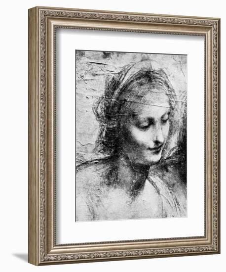 The Head of the Madonna, 15th Century (1930)-Leonardo da Vinci-Framed Giclee Print