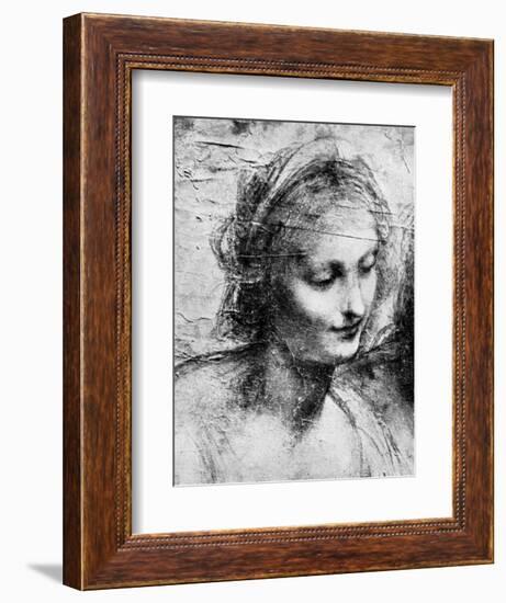 The Head of the Madonna, 15th Century (1930)-Leonardo da Vinci-Framed Giclee Print